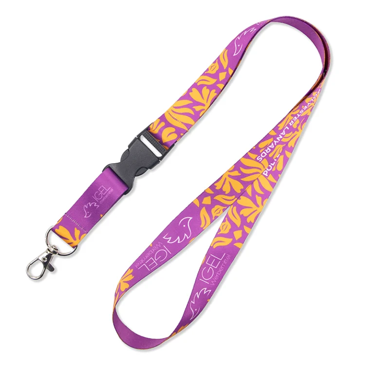 Polyester-Lanyard mit Schnappverschluss Beidseitig.