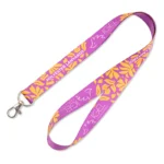 Standard Polyester Lanyard mit Karabinerhaken und logo. Beidseitig.