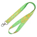 Standard rPET Lanyard mit Karabinerhaken, einseitig.