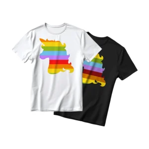 Pride T-Shirt mit Aufdruck.