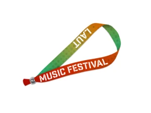 Festival Essentials: Festival rPET-Polyester Armband von IgelShop – Nachhaltige Eleganz trifft auf maßgeschneiderte Werbung.