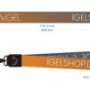 Technische Daten eines Schlüsselbands mit Farbverlauf von IGELSHOP.DE – detaillierte Skizze mit Maßen und Design.